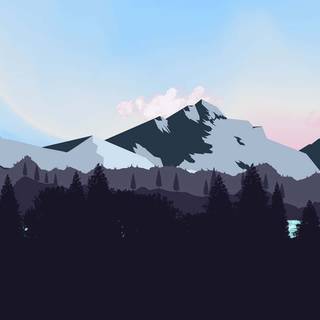 Winter minimalist desktop wallpaper