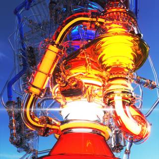 iPhone rocket engine wallpaper