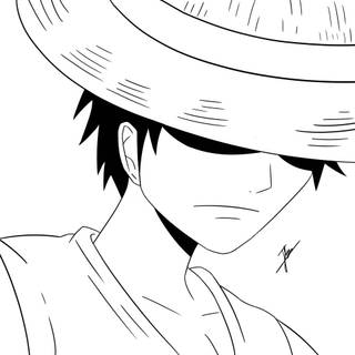 Luffy drawing wallpaper