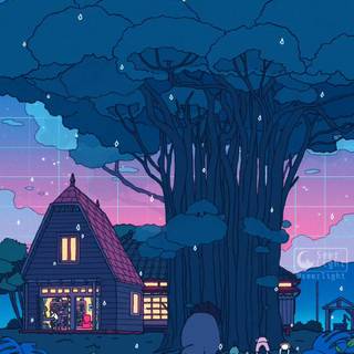 Aesthetic anime iPad wallpaper