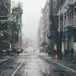 4k winter city wallpaper