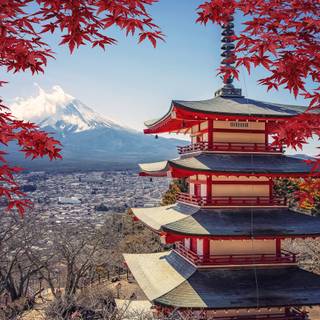 Japanese autumn art wallpaper