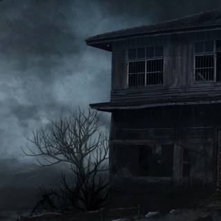 Halloween house iPhone wallpaper