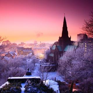 4k winter city wallpaper