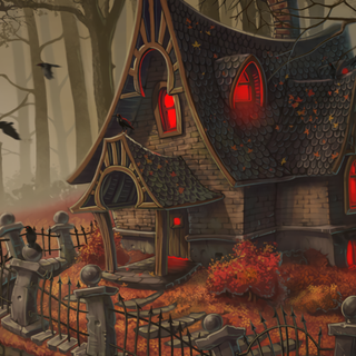 Halloween house phone wallpaper