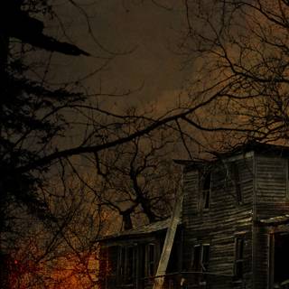 Halloween house phone wallpaper