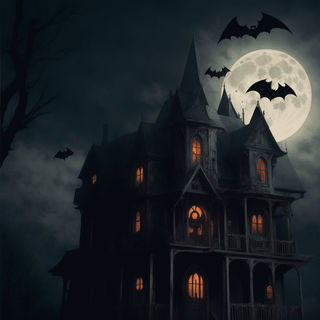 Halloween house iPhone wallpaper