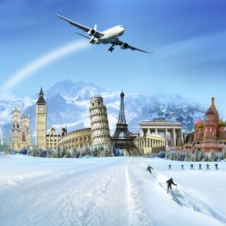 Plane winter wallpaper