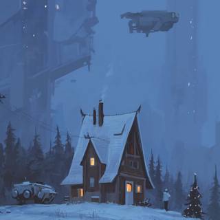 Winter fantasy iPhone wallpaper