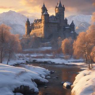 Winter fantasy iPhone wallpaper