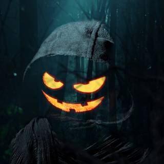 Halloween ghost and pumpkin wallpaper