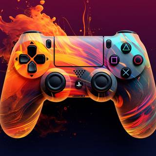 PlayStation neon wallpaper