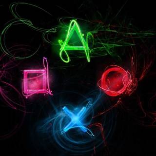 PlayStation neon wallpaper