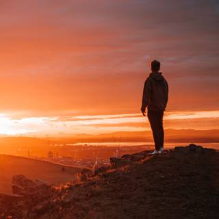 Alone sunset wallpaper