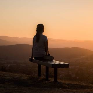 Alone sunset wallpaper