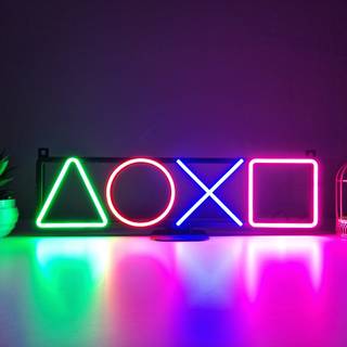 PlayStation neon wallpaper