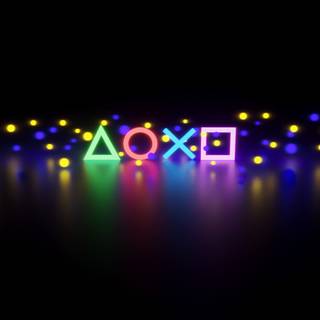 PlayStation neon wallpaper