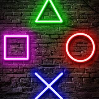 PlayStation neon wallpaper