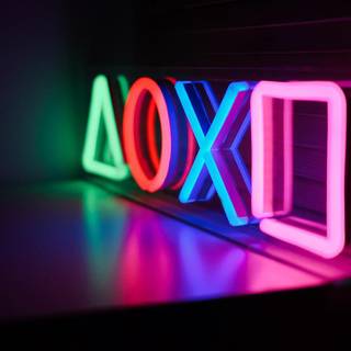 PlayStation neon wallpaper