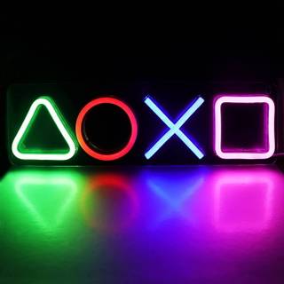 PlayStation neon wallpaper