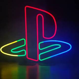 PlayStation neon wallpaper