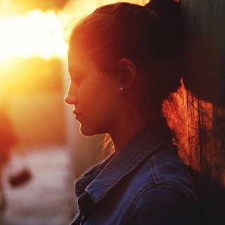 Alone sunset wallpaper