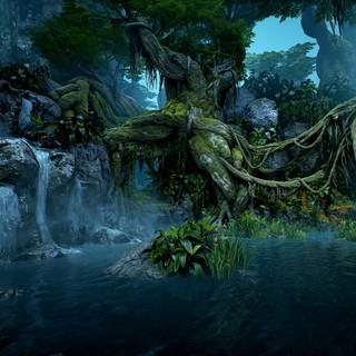 Mythical rainforest wallpaper