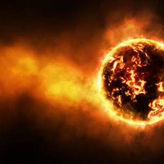 Sun in the space wallpaper