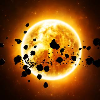 Sun in the space wallpaper