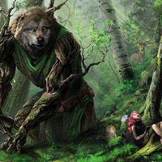 Mythical rainforest wallpaper