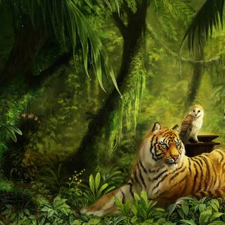 Mythical rainforest wallpaper