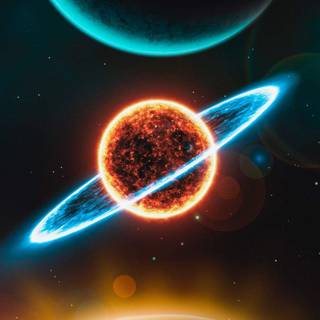 Sun in the space wallpaper
