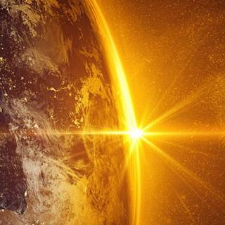 Sun in the space wallpaper