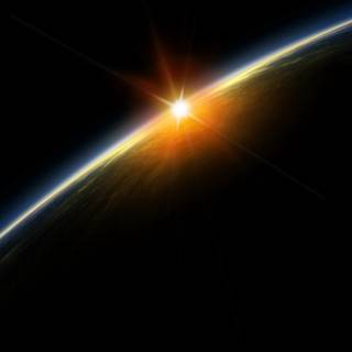 Sun in the space wallpaper