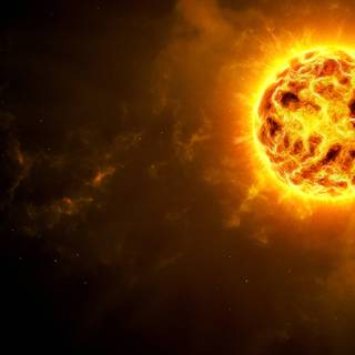 Sun in the space wallpaper