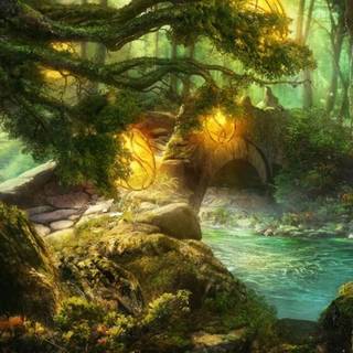Mythical rainforest wallpaper