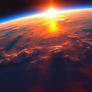 Sun in the space wallpaper