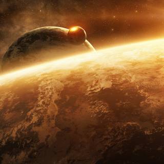 Sun in the space wallpaper