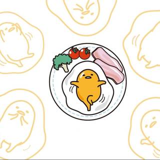 Gudetama Halloween laptop wallpaper