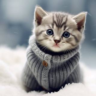 Cute kittens winter wallpaper