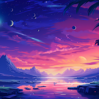 Illustration landscape wallpaper