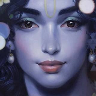 Lord Krishna eyes wallpaper