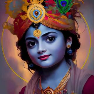Lord Krishna eyes wallpaper