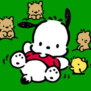 Pochacco and Hello Kitty wallpaper