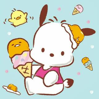 Pochacco and Hello Kitty wallpaper
