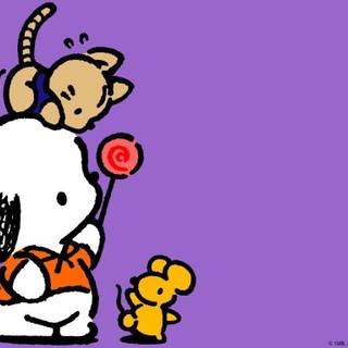 Pochacco and Hello Kitty wallpaper