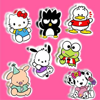 Pochacco and Hello Kitty wallpaper