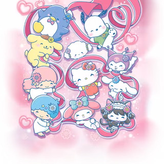 Pochacco and Hello Kitty wallpaper