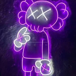 Purple Kaws wallpaper