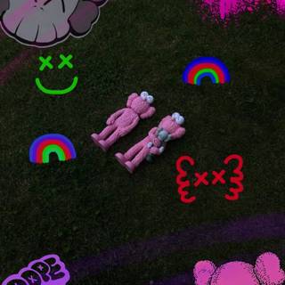 Purple Kaws wallpaper